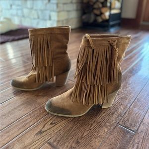 RALPH LAUREN Denim & Supply Mina Suede Fringe Boot
